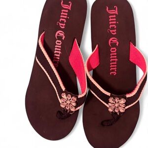 [SOLD] Juicy Couture Pink and Black Sandals